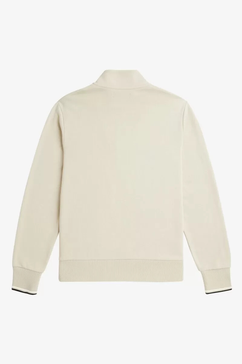 fred perry half zip mens sweatshirts oatmeal black