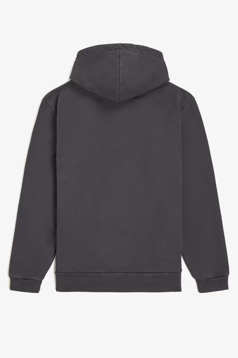 fred perry heavyweight hooded mens sweatshirts gunmetal