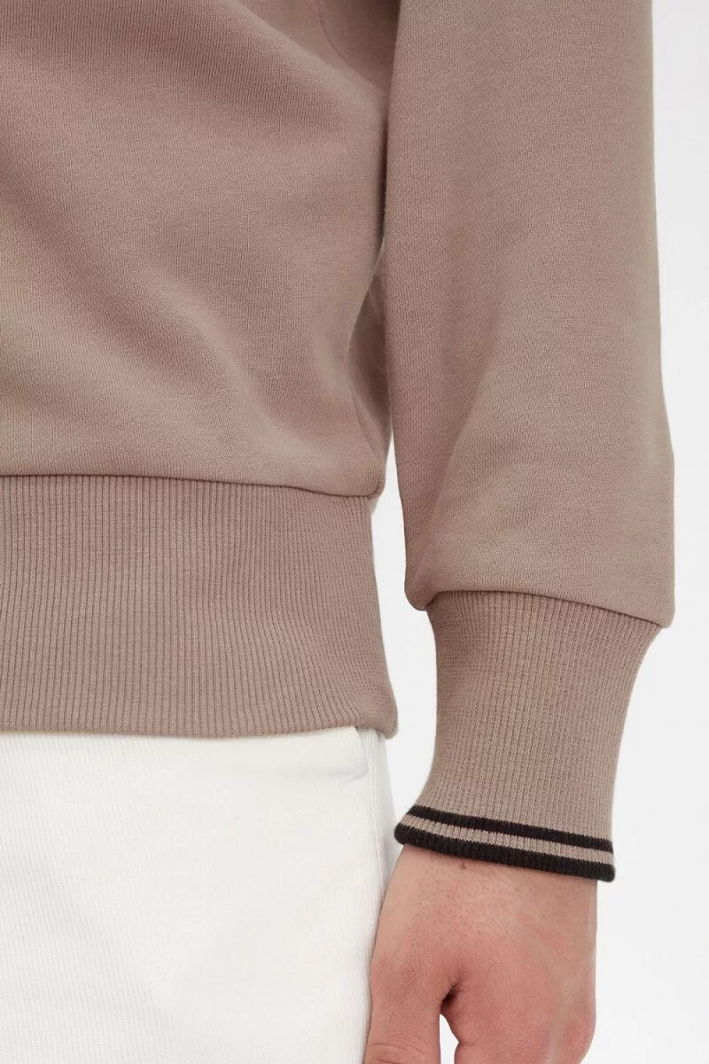 fred perry crew neck mens sweatshirts dark pink black