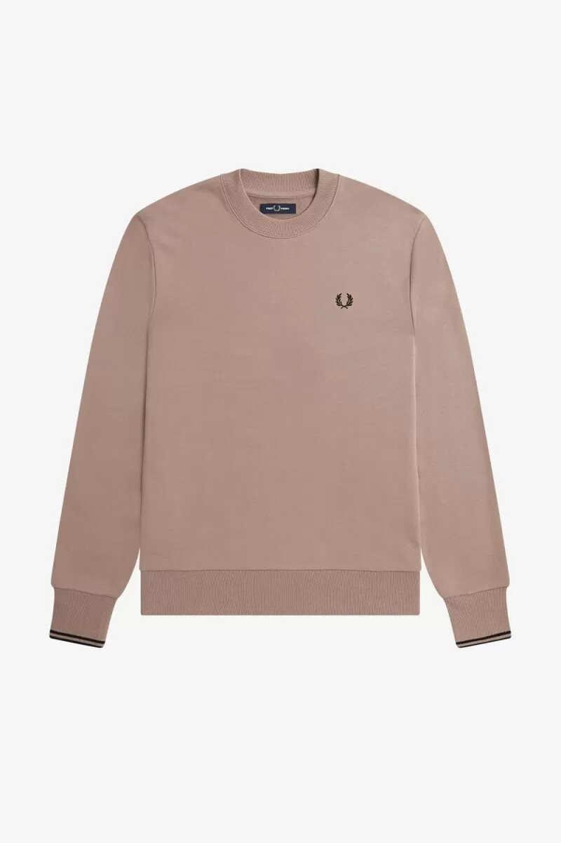 fred perry crew neck mens sweatshirts dark pink black