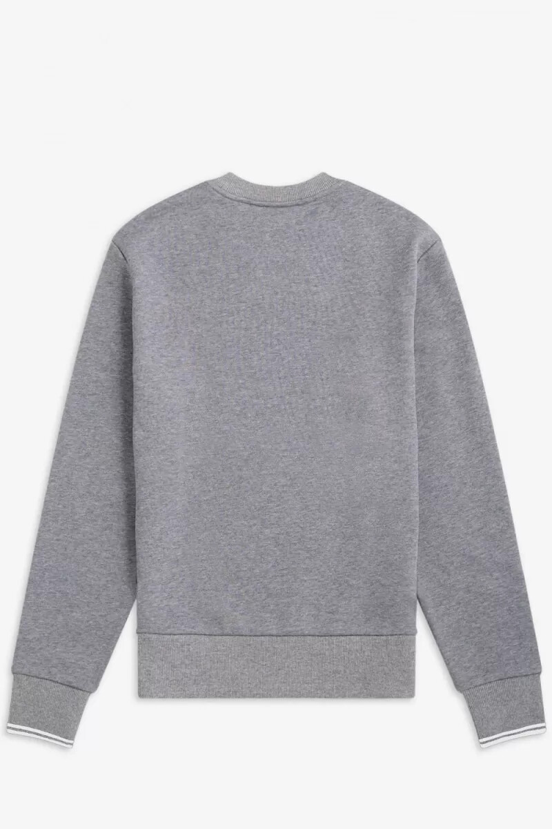 fred perry crew neck mens sweatshirts grey
