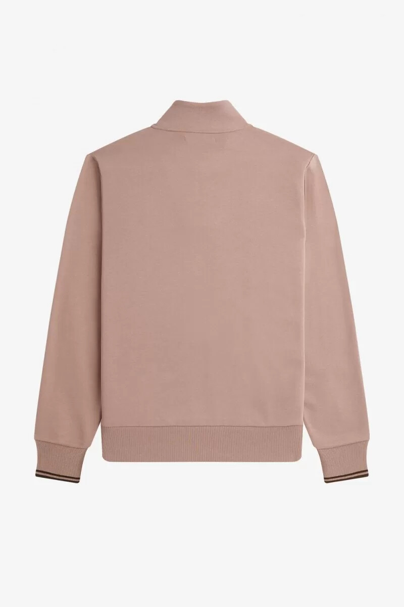 fred perry half zip mens sweatshirts dark pink