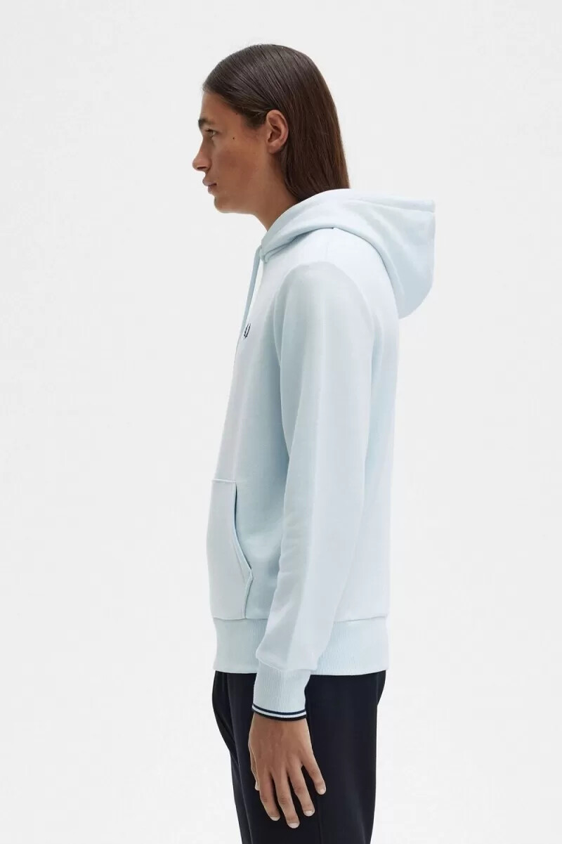 fred perry tipped hooded mens sweatshirts light aqua