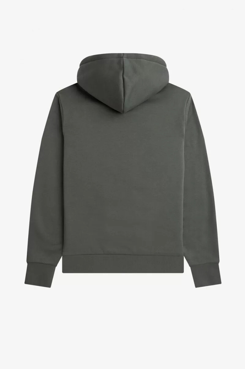 fred perry laurel wreath grid hooded mens sweatshirts field green