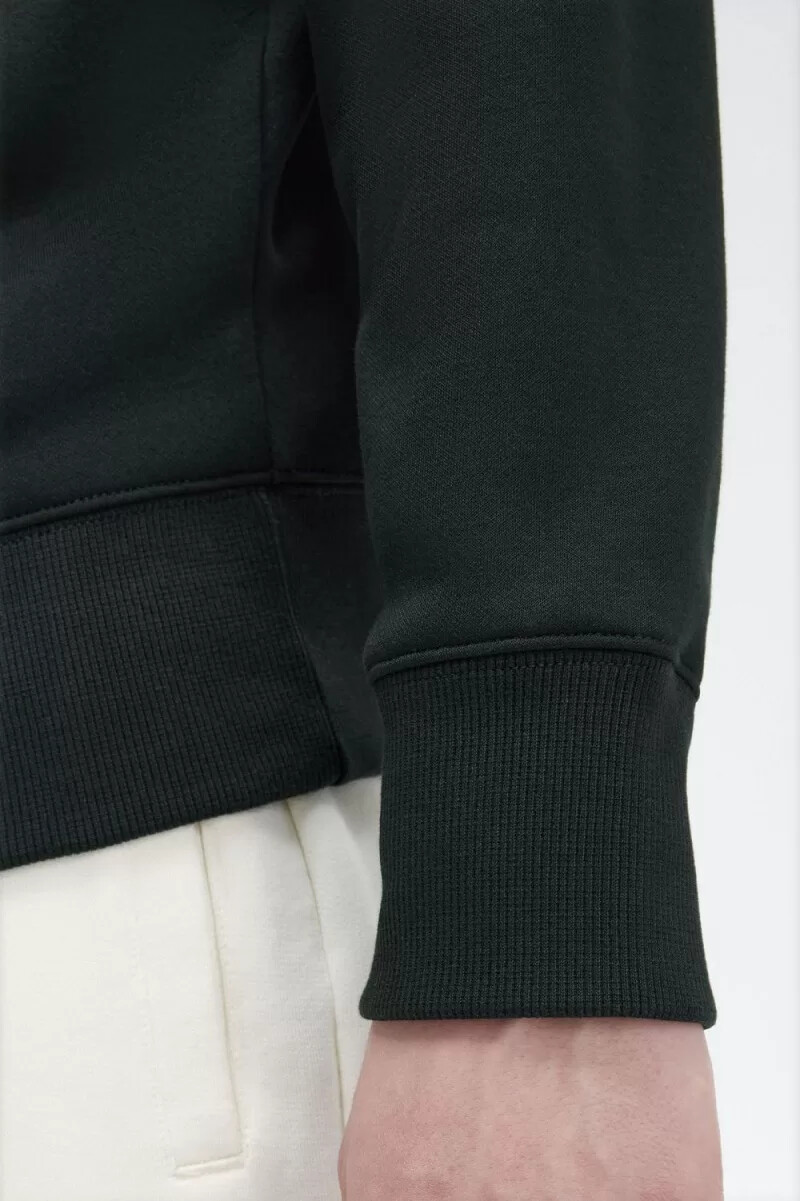 fred perry embroidered hooded mens sweatshirts night green