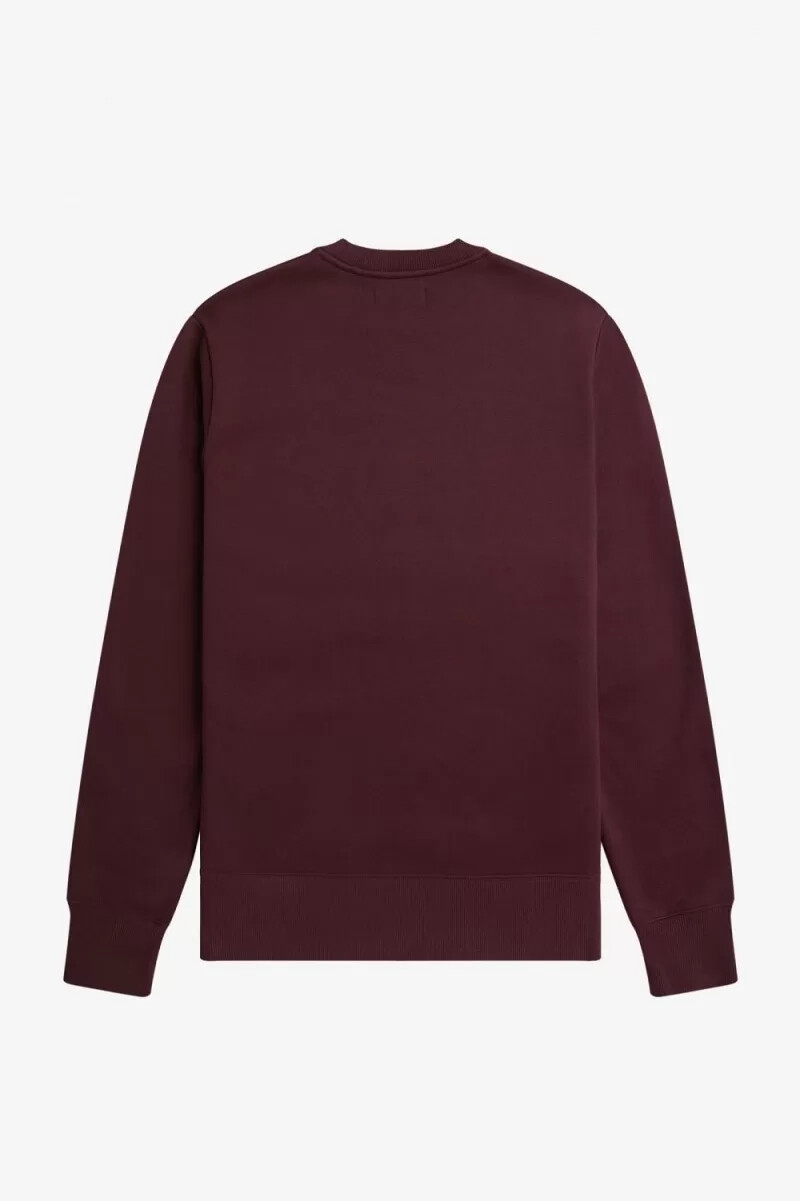 fred perry embroidered mens sweatshirts oxblood