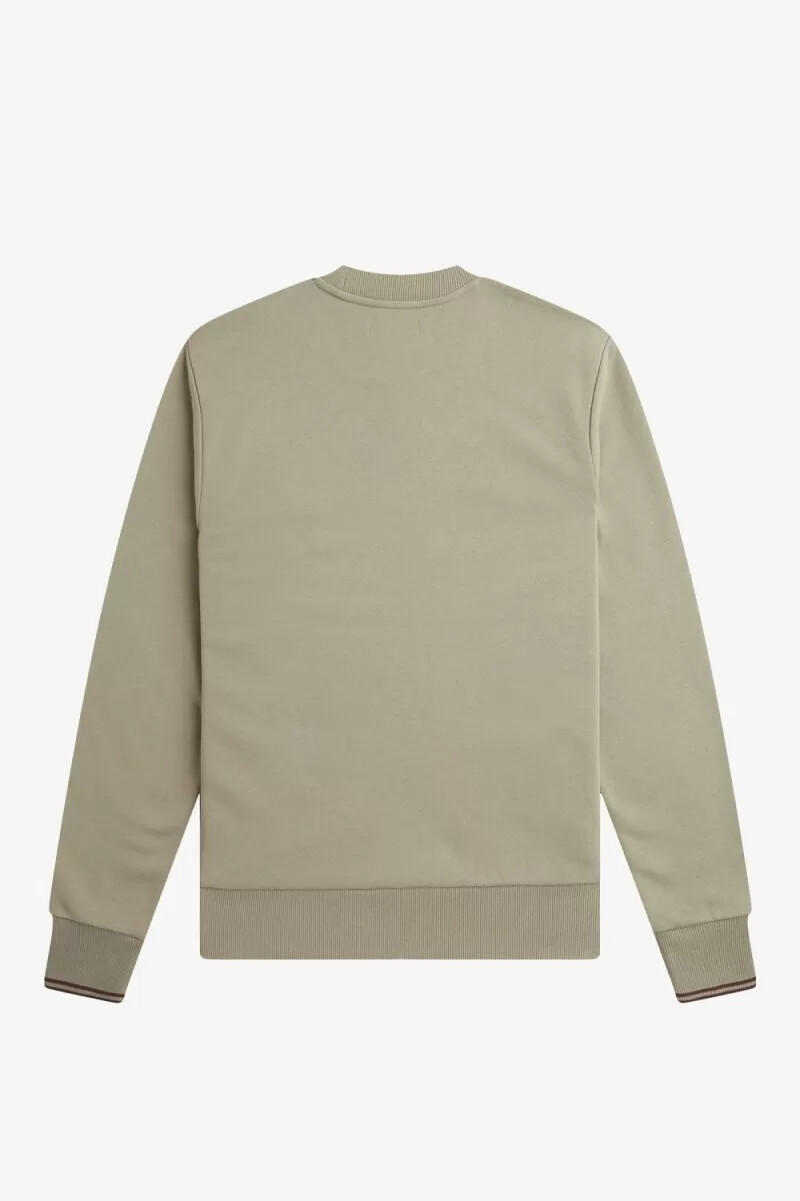 fred perry crew neck mens sweatshirts warm grey dark red
