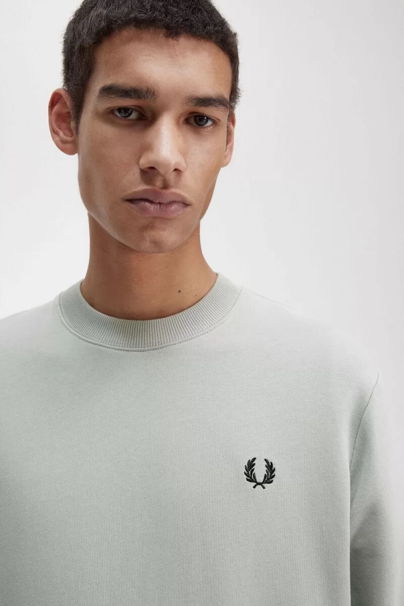 fred perry crew neck mens sweatshirts grey