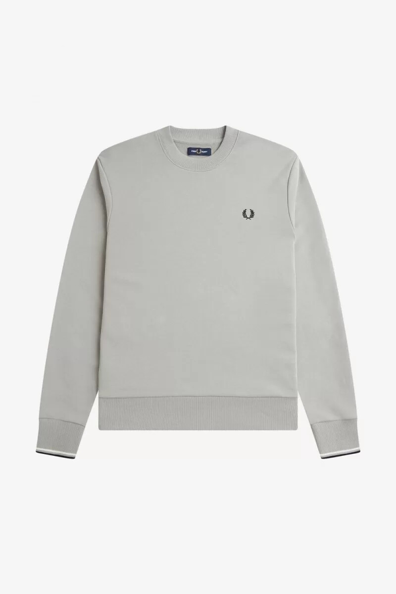 fred perry crew neck mens sweatshirts grey