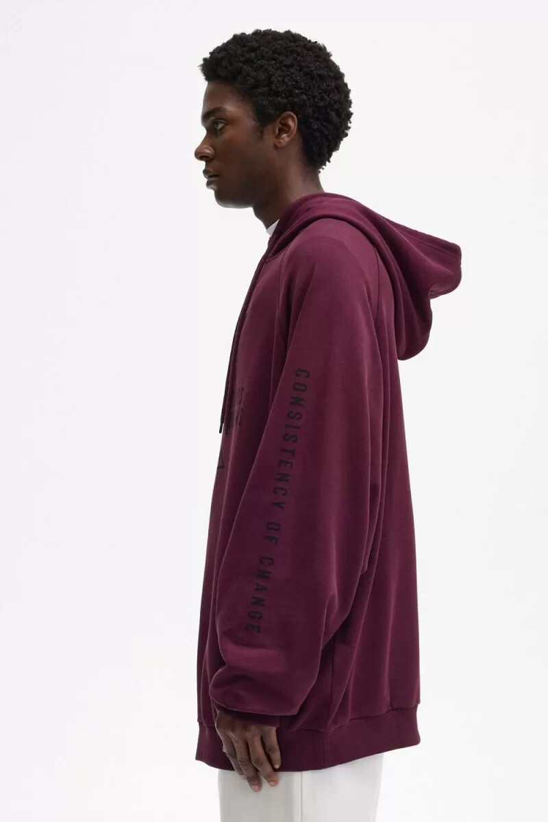 fred perry printed hooded mens sweatshirts navy