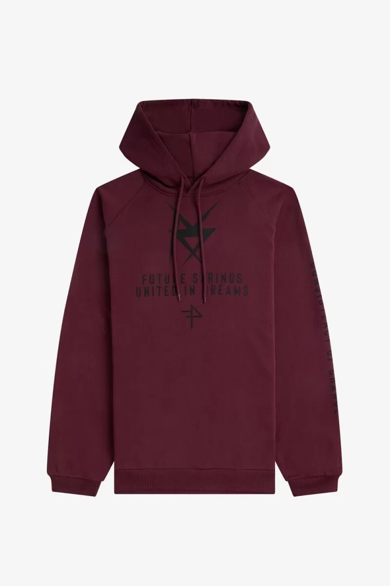 fred perry printed hooded mens sweatshirts navy