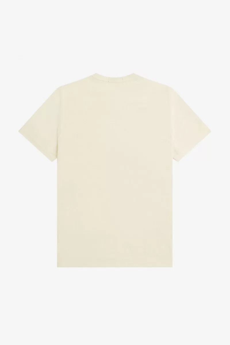 fred perry embroidered mens t-shirt beige