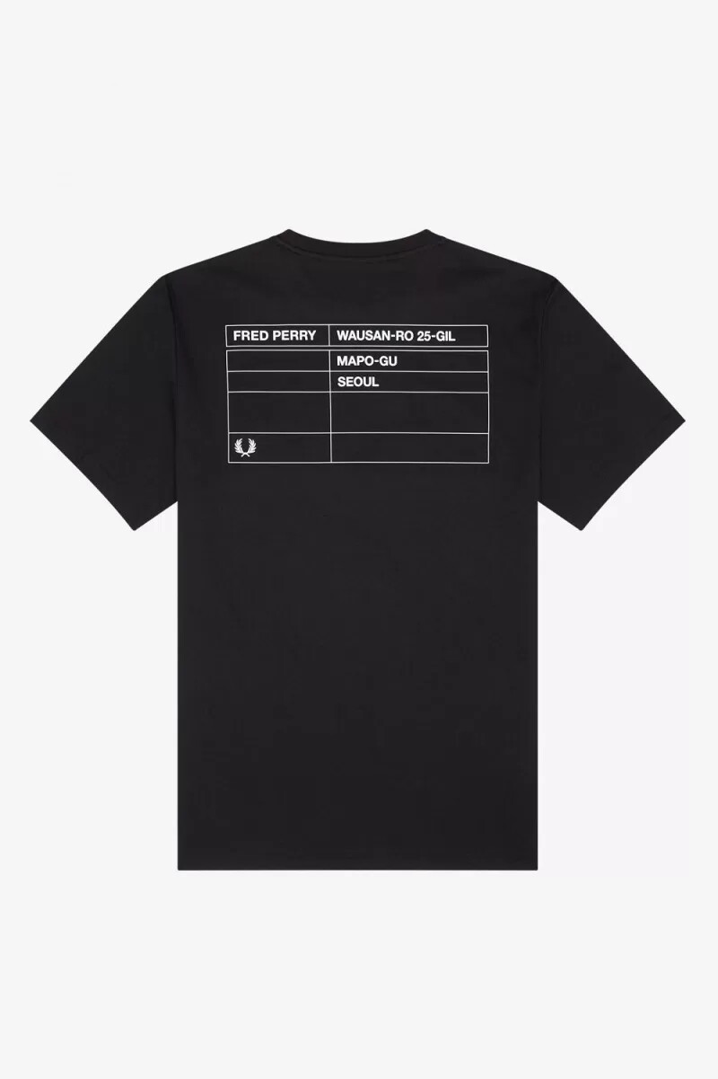 fred perry seoul ringer mens t-shirt black