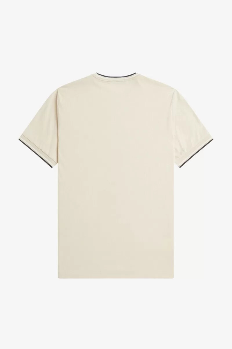 fred perry twin tipped mens t-shirt oatmeal beige black