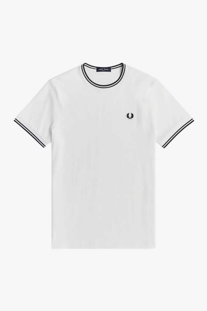 fred perry twin tipped mens t-shirt white