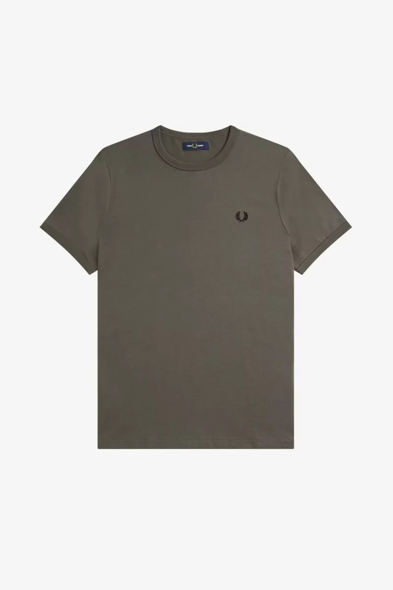 fred perry ringer mens t-shirt field green