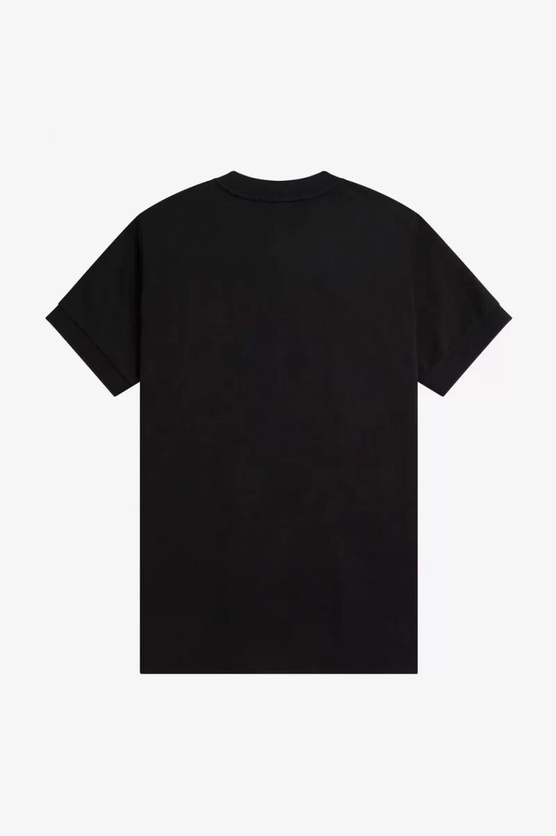fred perry twin tipped pocket mens t-shirt black