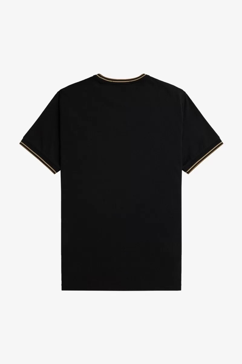 fred perry twin tipped mens t-shirt black green brown