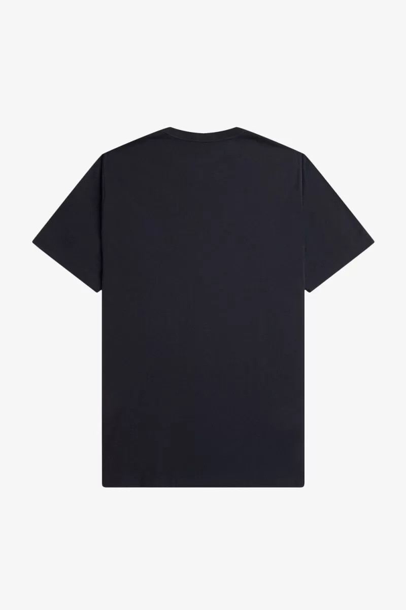 fred perry crew neck mens t-shirt navy burnt red