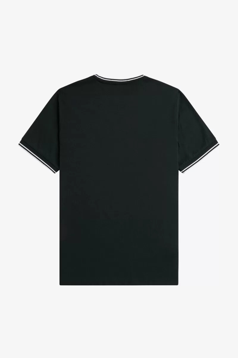 fred perry twin tipped mens t-shirt night green snow white