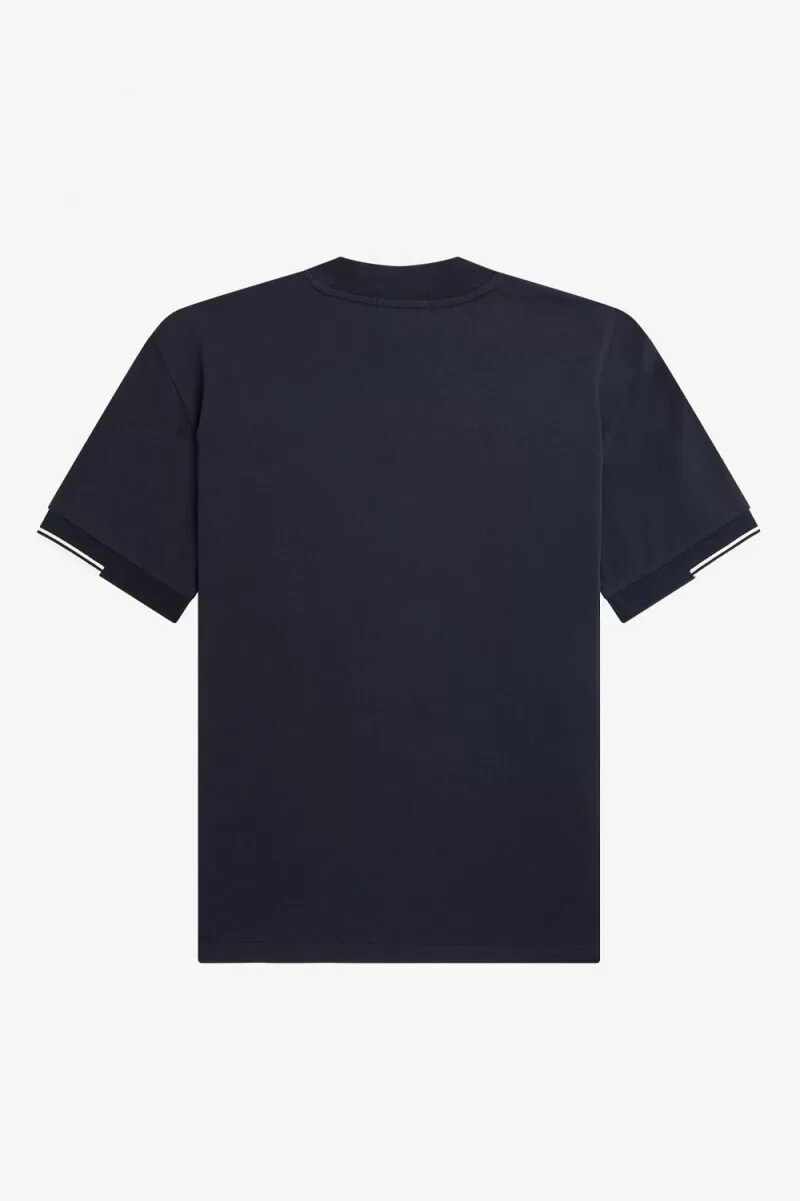 fred perry tipped sleeve mens t-shirt navy