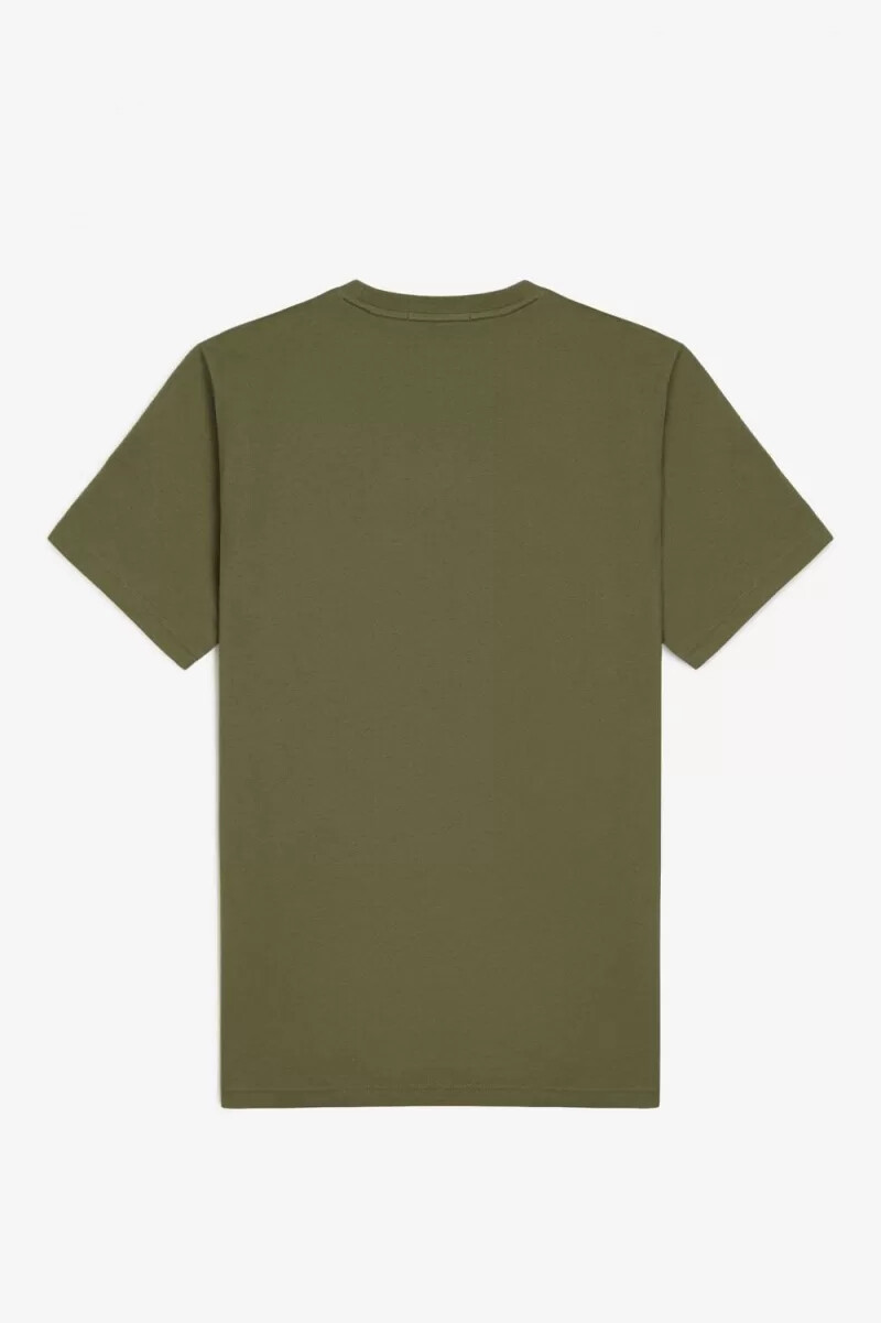 fred perry circle branding mens t-shirt uniform green black