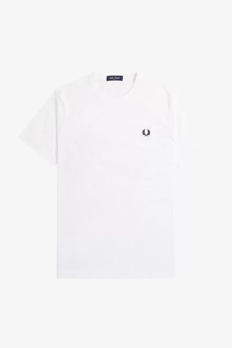 fred perry laurel wreath graphic mens t-shirt white