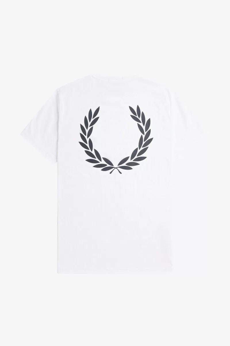fred perry laurel wreath graphic mens t-shirt white