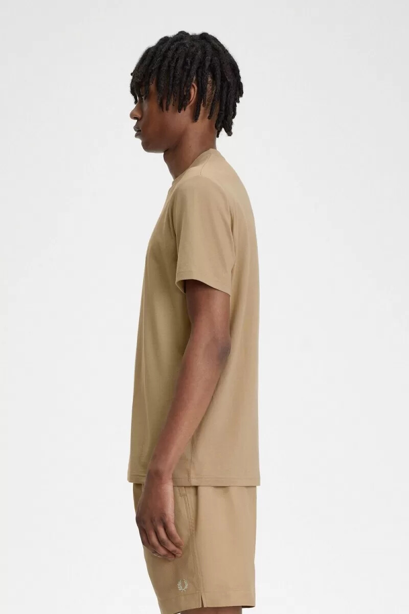 fred perry embroidered mens t-shirt green