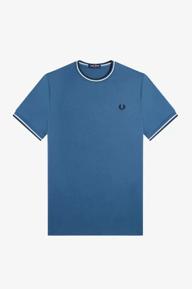 fred perry twin tipped mens t-shirt midnight blue