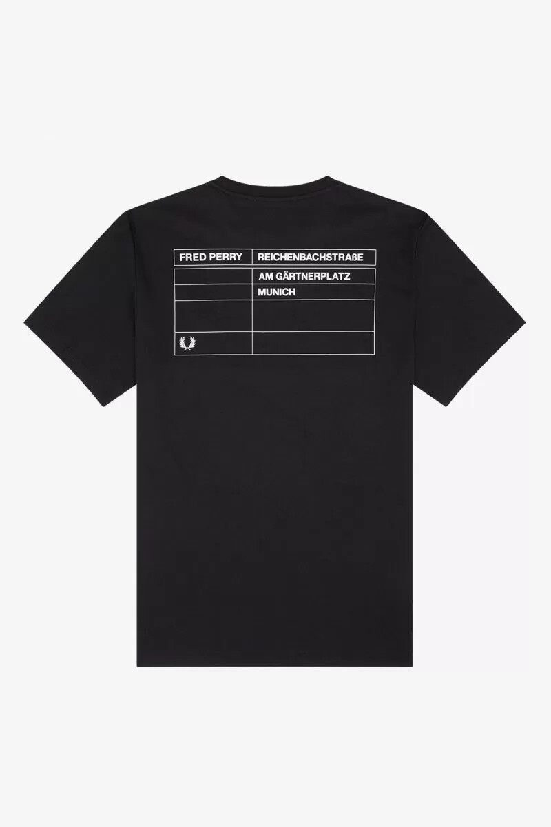 fred perry munich ringer mens t-shirt black