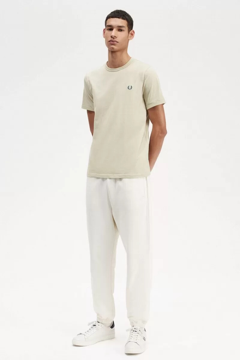 fred perry ringer mens t-shirt light mint