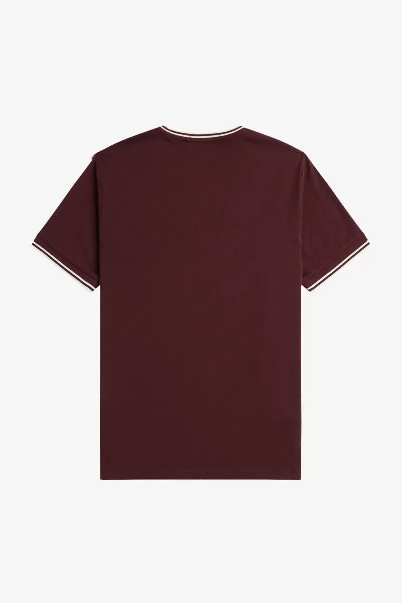 fred perry twin tipped mens t-shirt oxblood