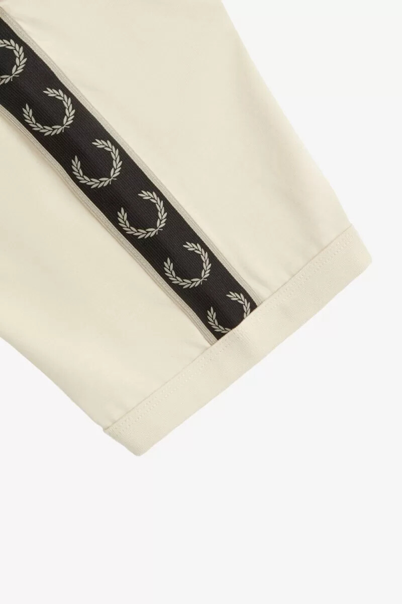 fred perry contrast tape ringer mens t-shirt oatmeal warm grey