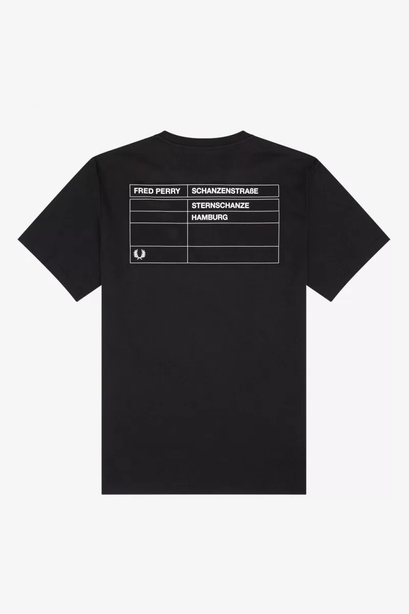 fred perry hamburg ringer mens t-shirt black