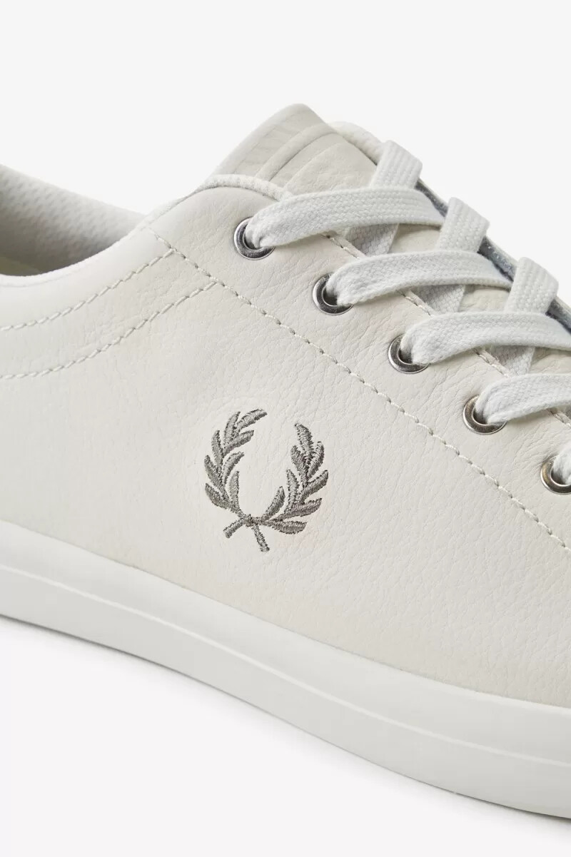 fred perry baseline mens tennis shoes ivory warm grey