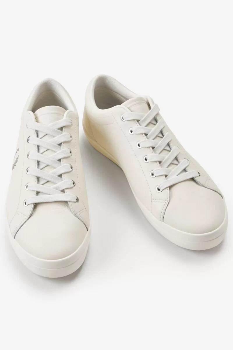 fred perry baseline mens tennis shoes ivory warm grey
