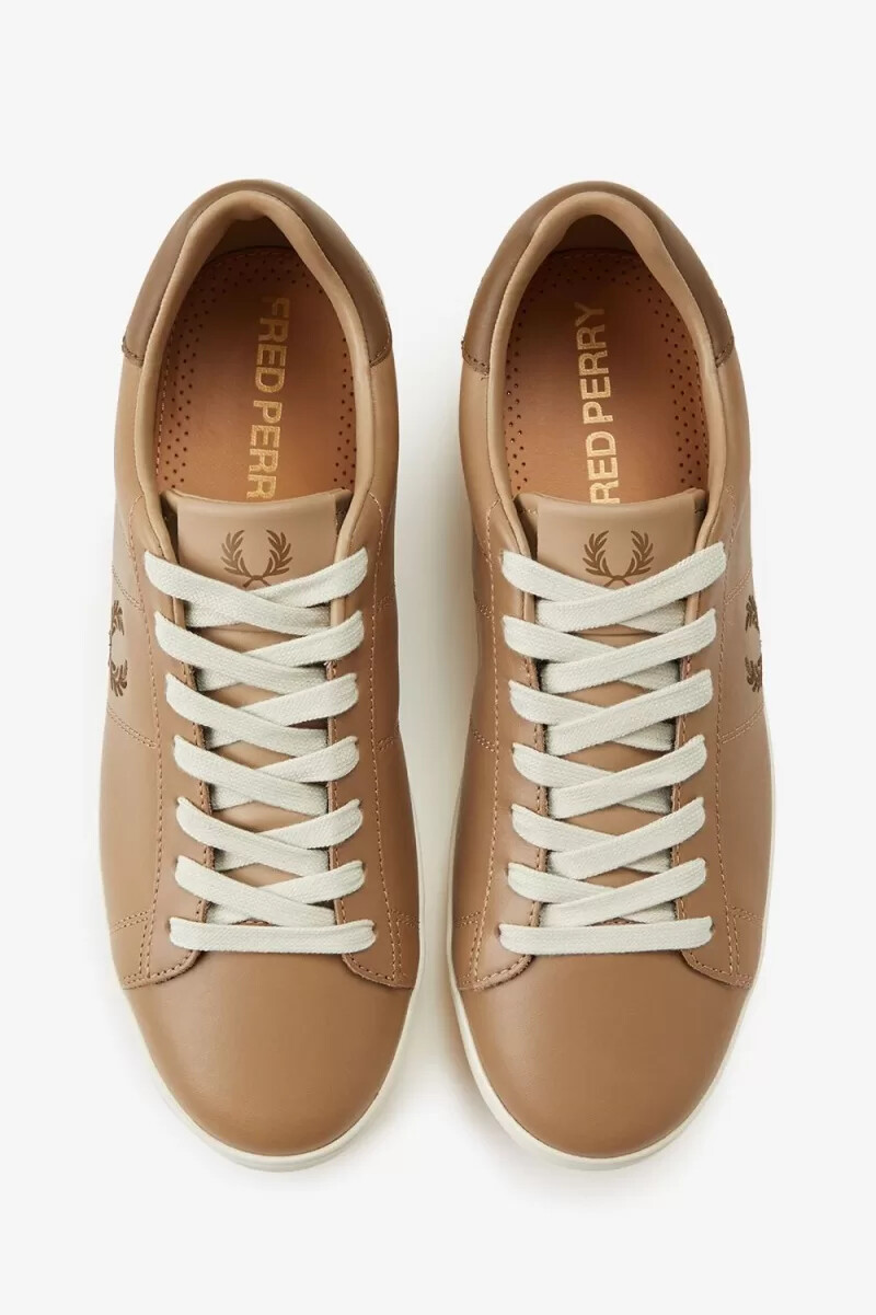 fred perry spencer mens tennis shoes green brown