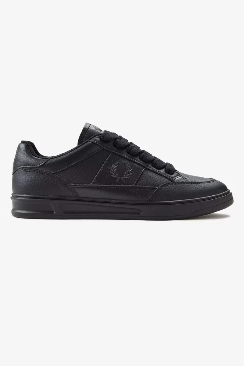 fred perry b440 mens tennis shoes black anchor grey