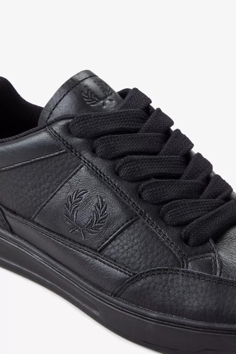 fred perry b440 mens tennis shoes black anchor grey