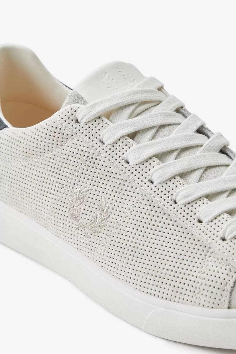 fred perry spencer mens tennis shoes snow white oatmeal