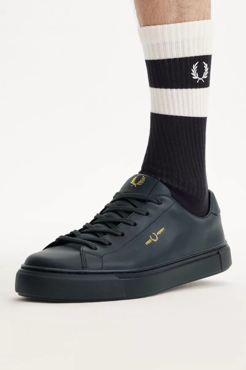 fred perry b71 mens tennis shoes night green gold