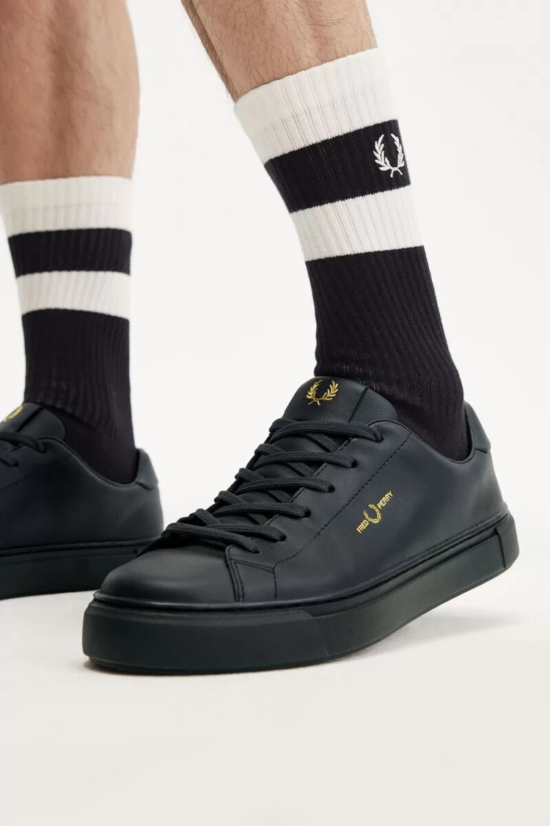 fred perry b71 mens tennis shoes night green gold