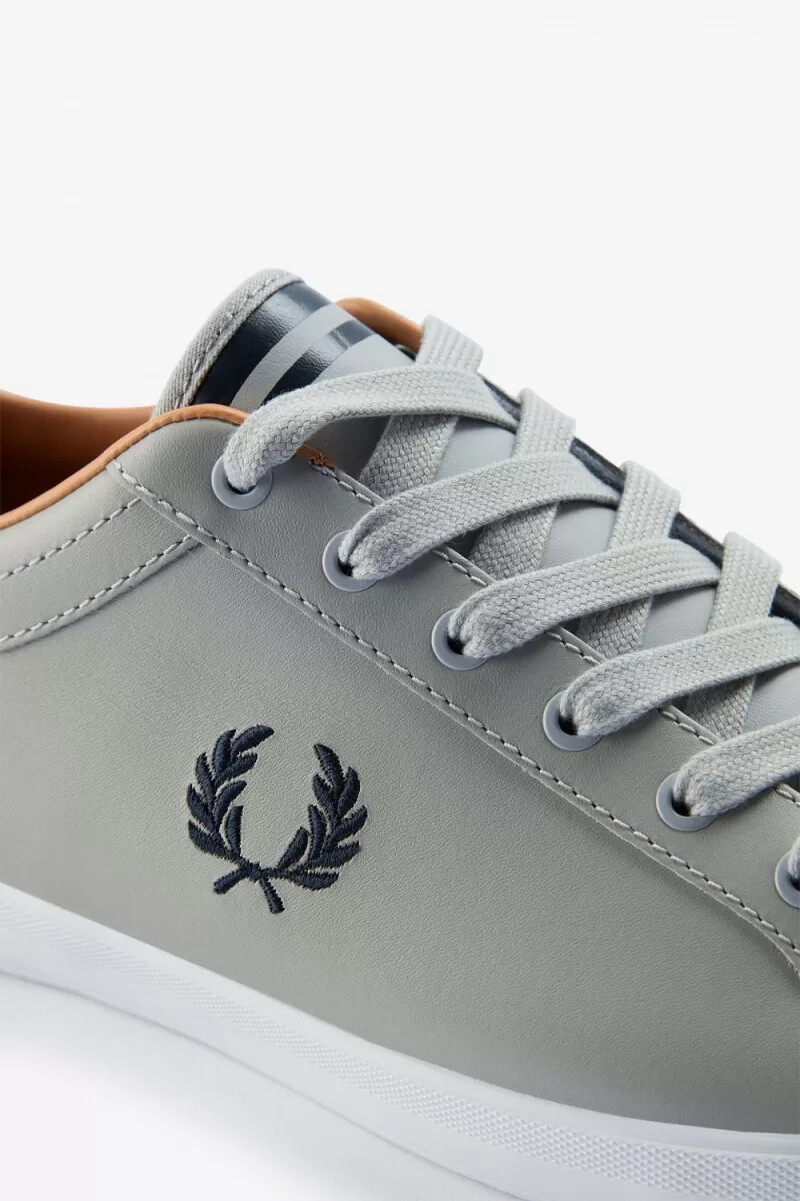 fred perry baseline mens tennis shoes grey navy