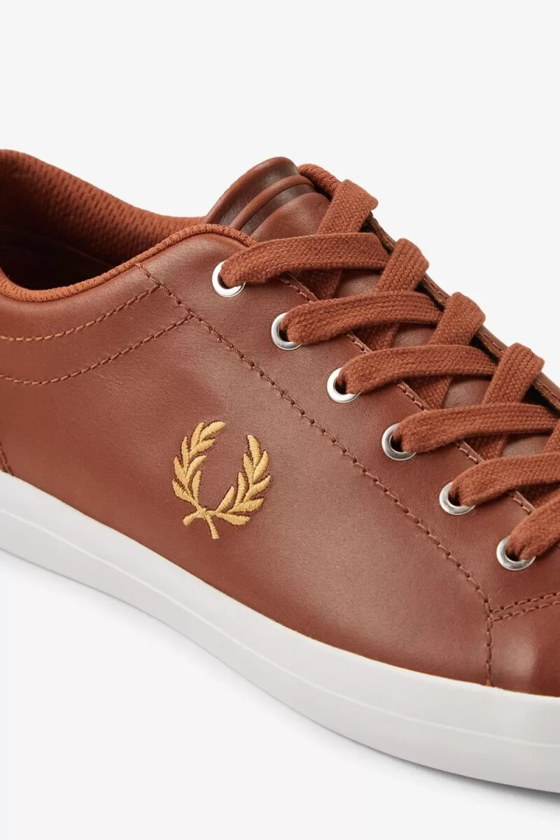 fred perry baseline mens tennis shoes tan