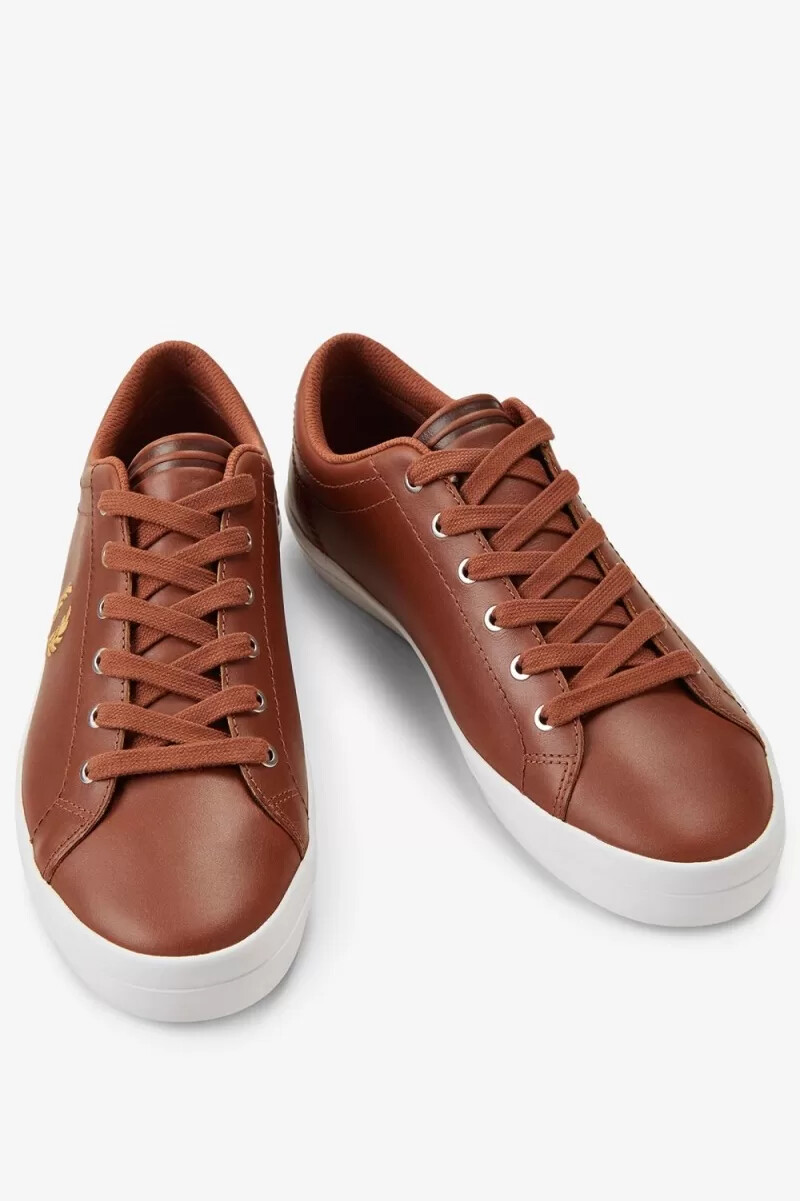 fred perry baseline mens tennis shoes tan