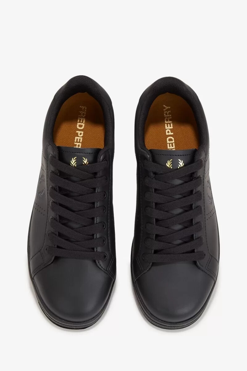 fred perry b721 mens tennis shoes black gunmetal