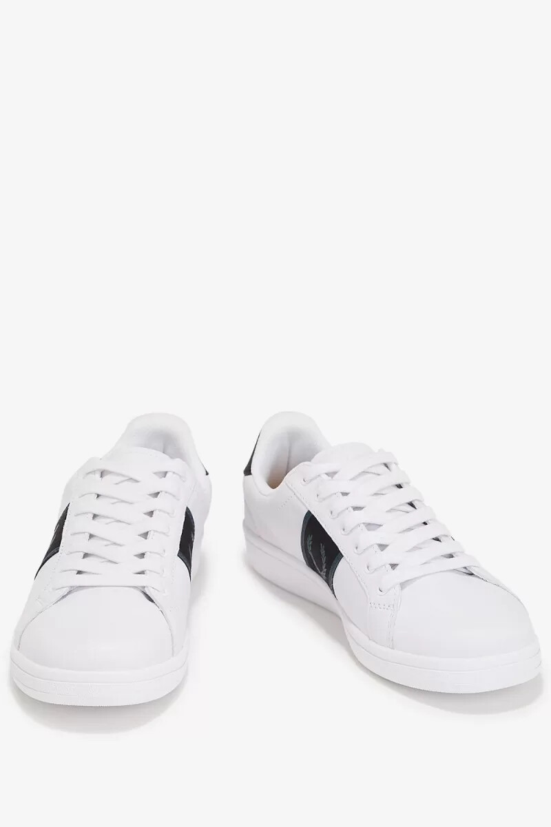 fred perry b721 mens tennis shoes white petrol blue