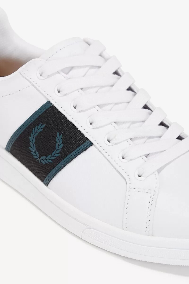 fred perry b721 mens tennis shoes white petrol blue