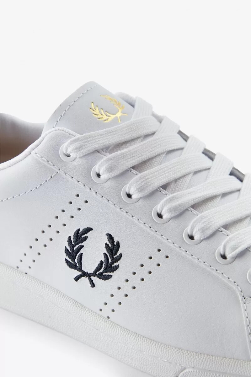 fred perry b721 mens tennis shoes white navy